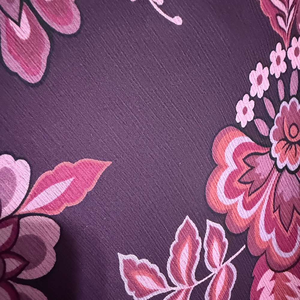 ⭐️New York & Company Purple Floral A-Line Skirt - Picture 8 of 8